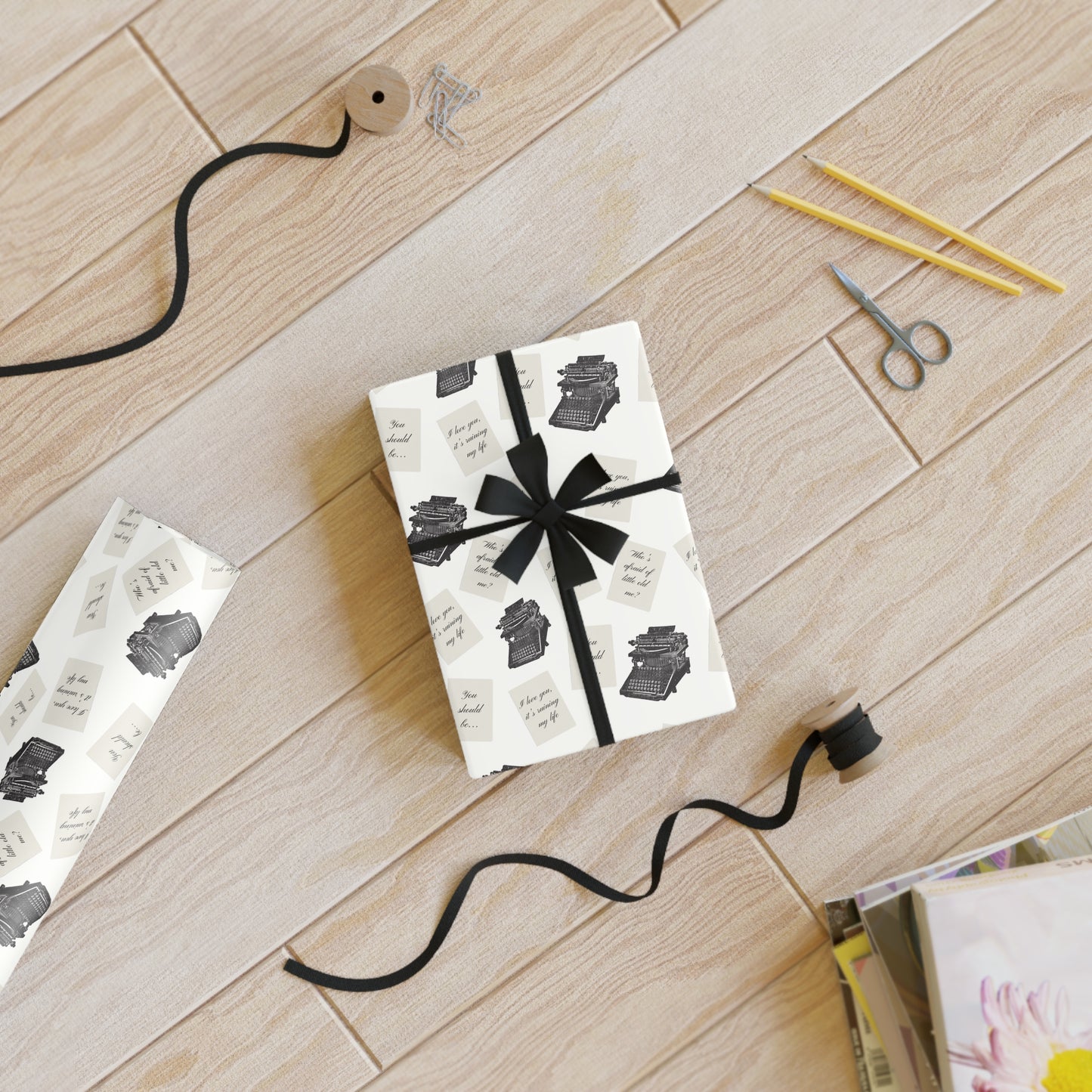 Tortured Poet Wrapping Paper | Christmas Gift Wrap | Sustainable & Recyclable, 1pc