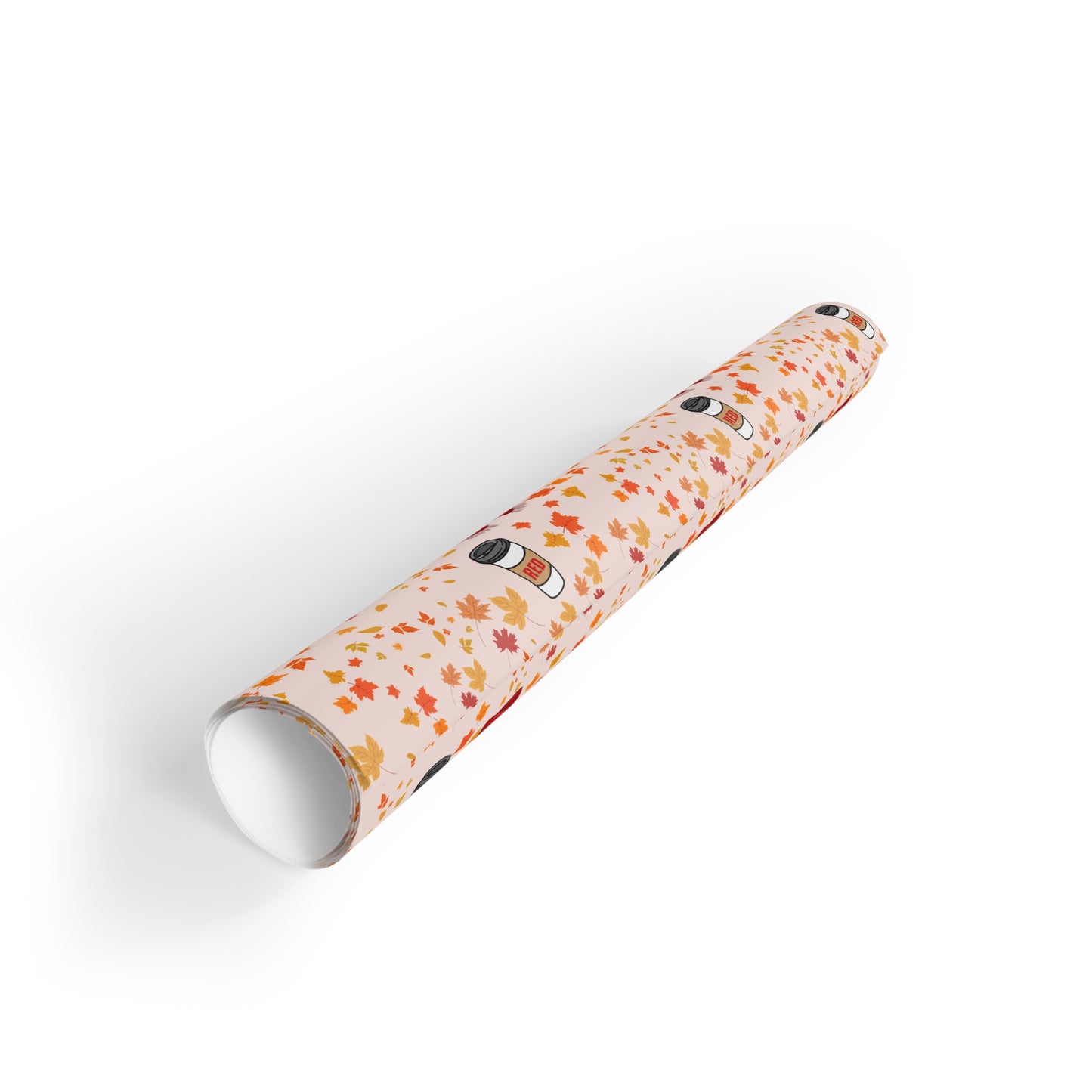 Autumn Leaves Wrapping Paper | Red Era Christmas Gift Wrap | Sustainable & Recyclable, 1pc